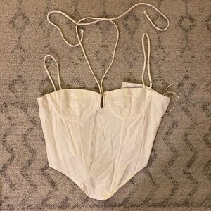 White corset top, size small
